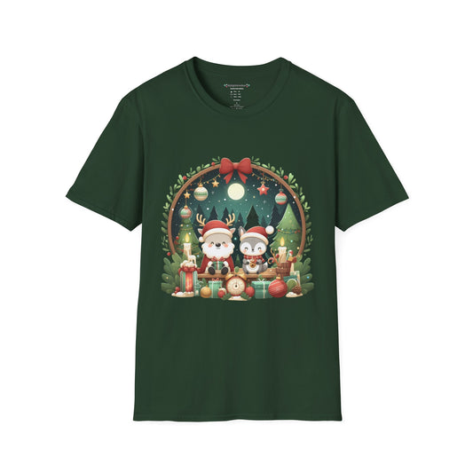 Reindeer Santa & Friend - T-Shirt